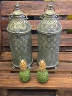 Ananas grön/guld