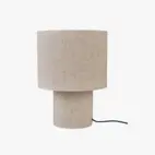 Bordslampa textil beige
