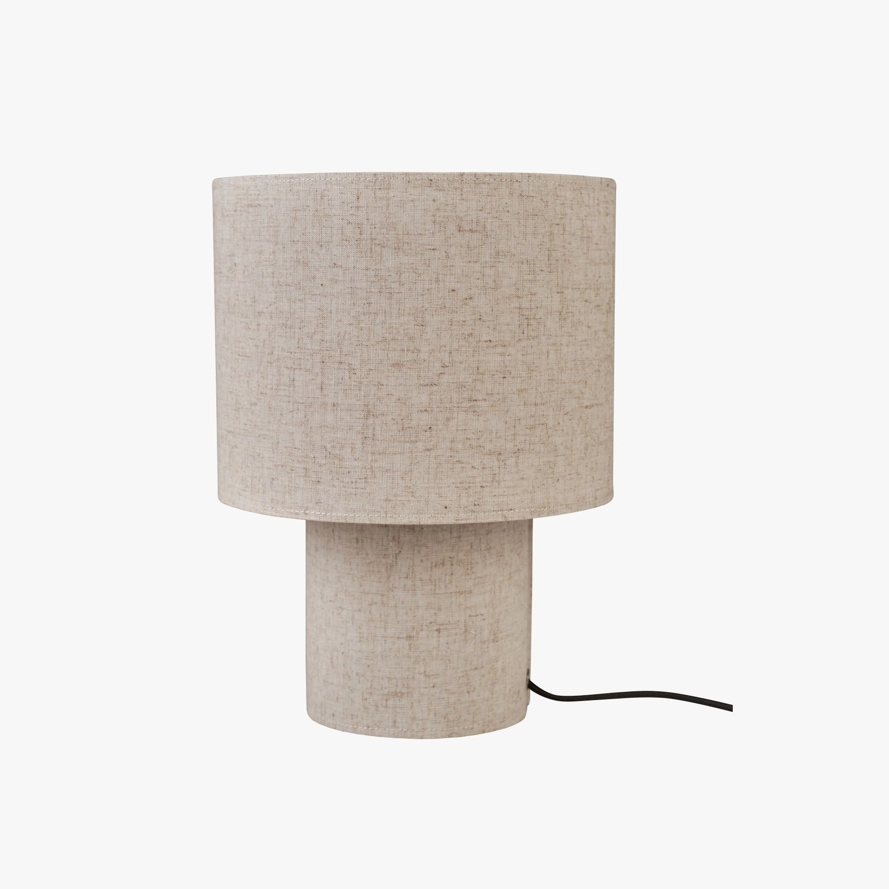 Bordslampa beige textil