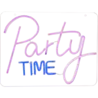 Neonskylt Party Time