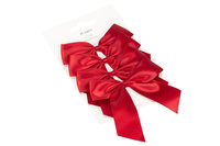 Julrosett röd satin