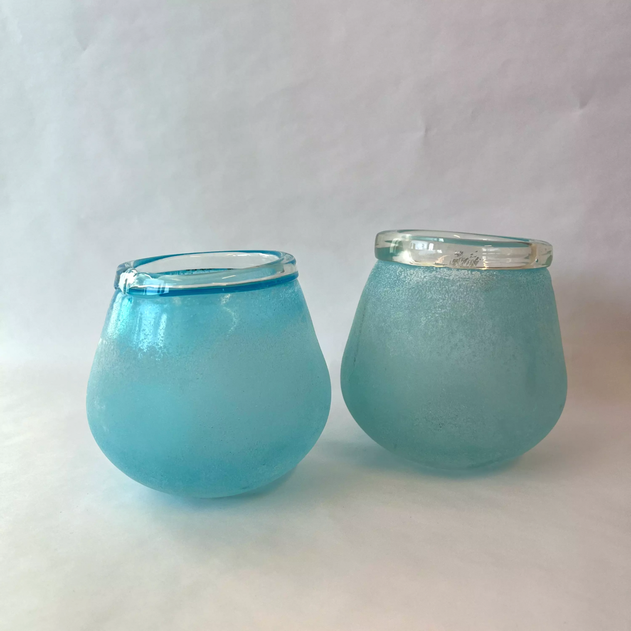 Ljuslykta frost aquablå