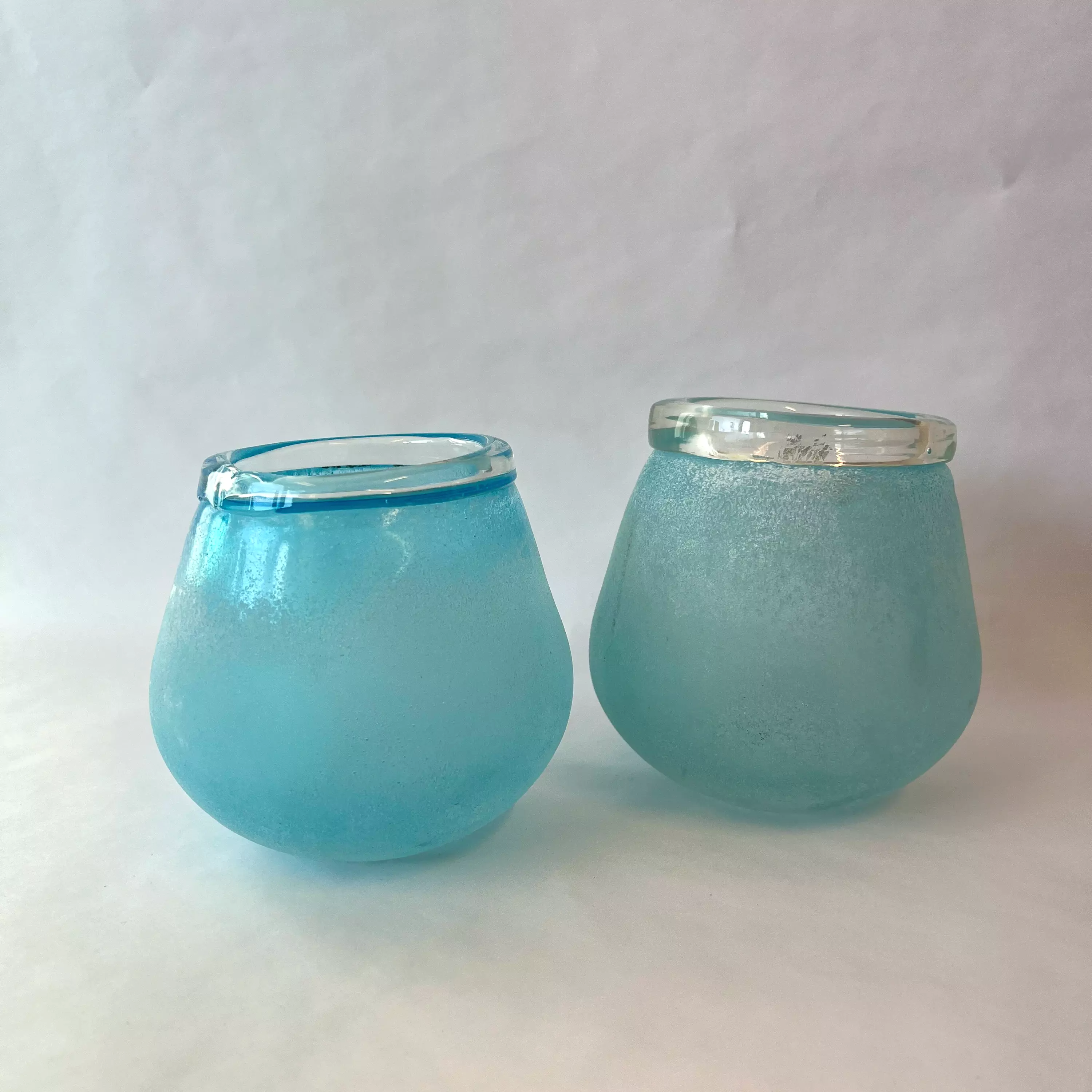 Ljuslykta frost aquablå