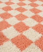 Matta rutig orange/vit