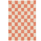 Matta rutig orange/vit