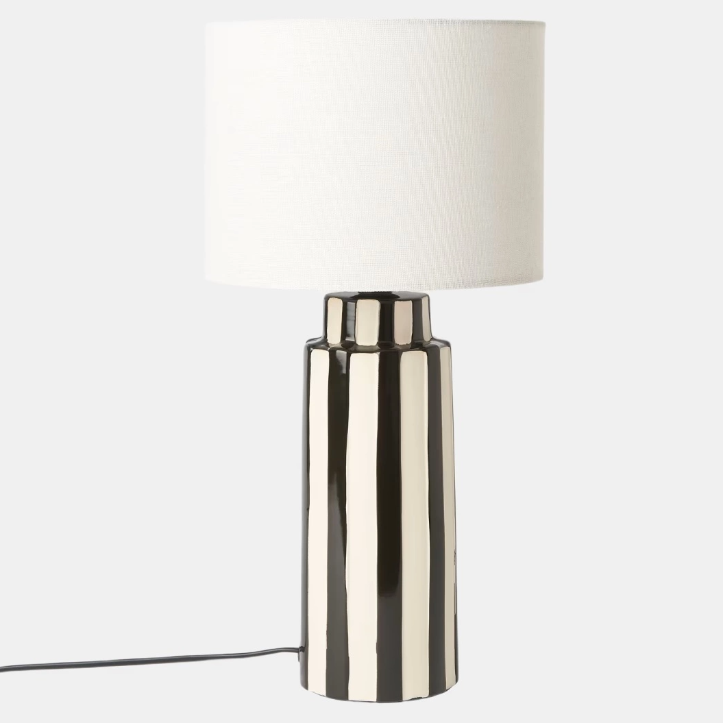 Bordslampa svart/vit