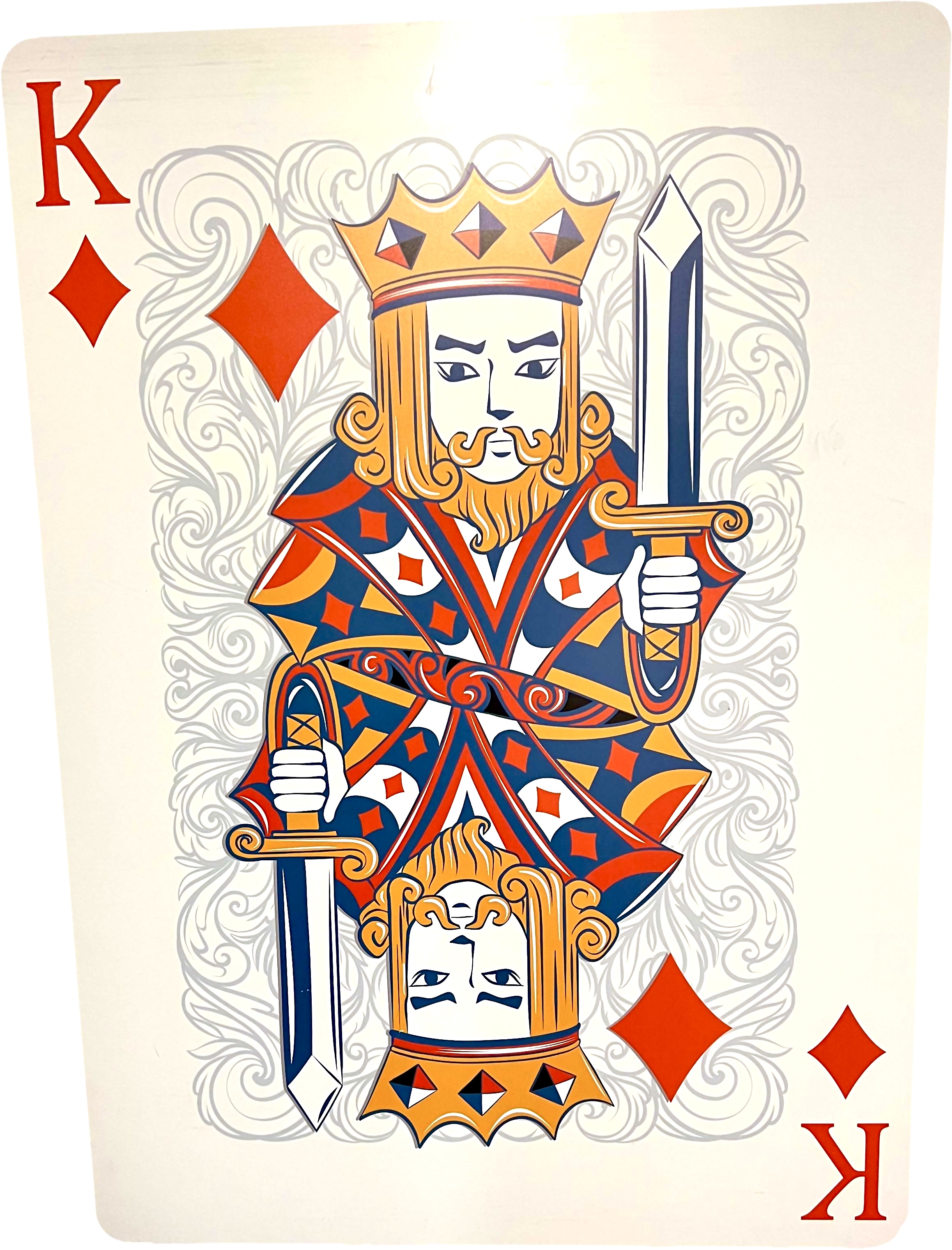 Spelkort Ruter Kung 80 x 120cm