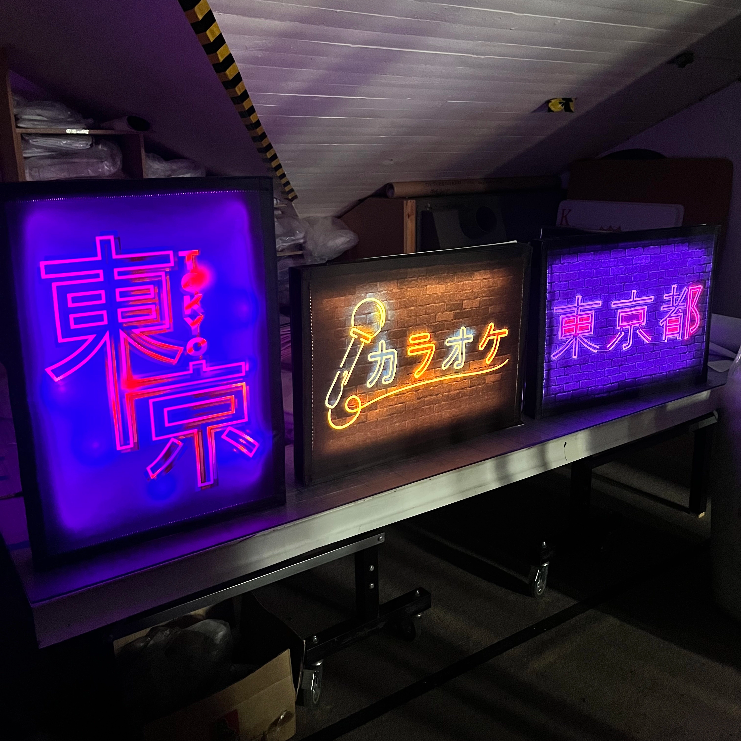 Tokyo street signs neon