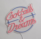 Neonskylt Cocktails & Dreams