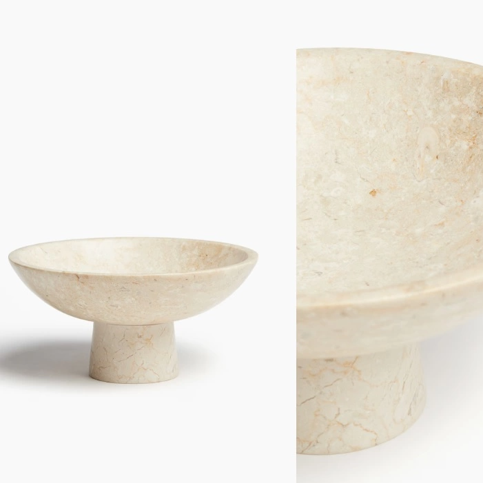 Skål marmor ljusbeige