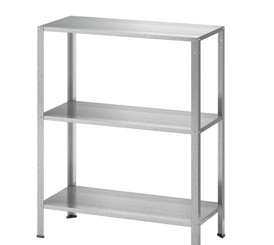 Hylla förzinkad stål H 74cm