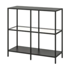 Hylla metall svart låg