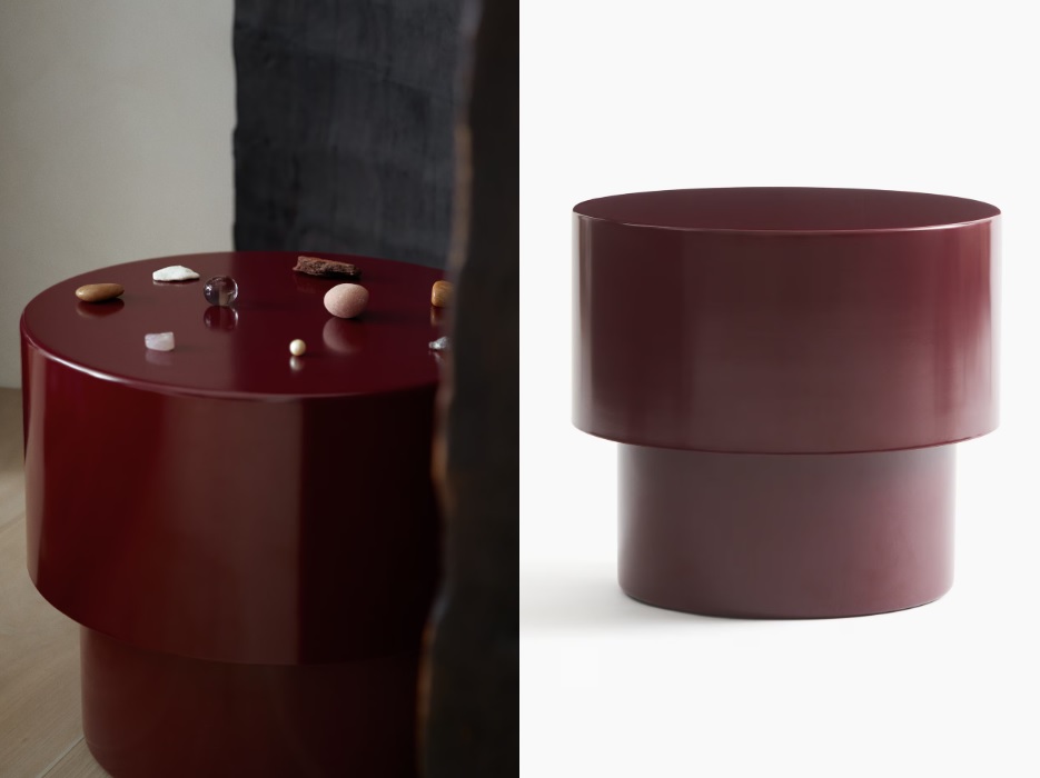 Sidobord burgundy röd