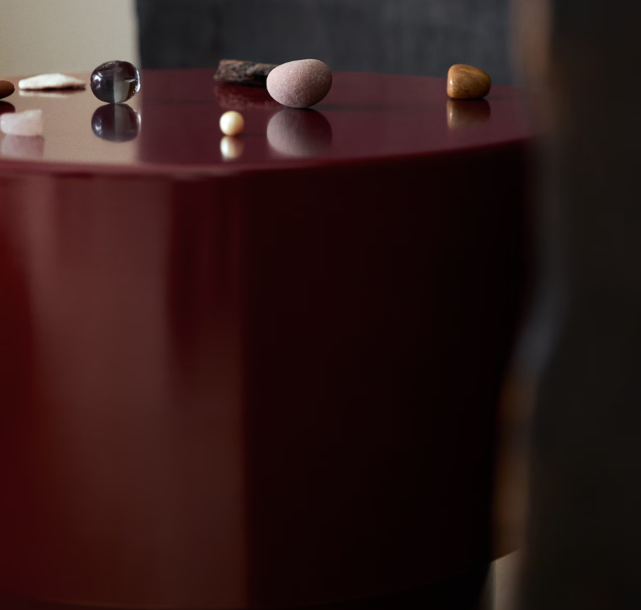 Sidobord burgundy röd