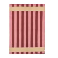 Pläd burgundy/rosa ull