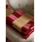 Pläd burgundy/rosa ull