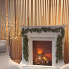 Öppen spis konstgjord eldstad