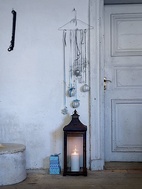 Ljuslykta rost/glas 71cm