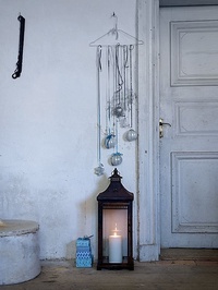 Ljuslykta rost/glas 71cm