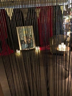 Draperi svart bambu