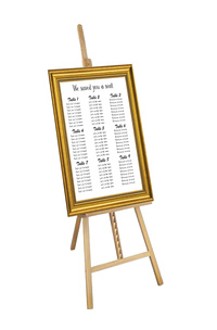 Bordsplaceringsskylt