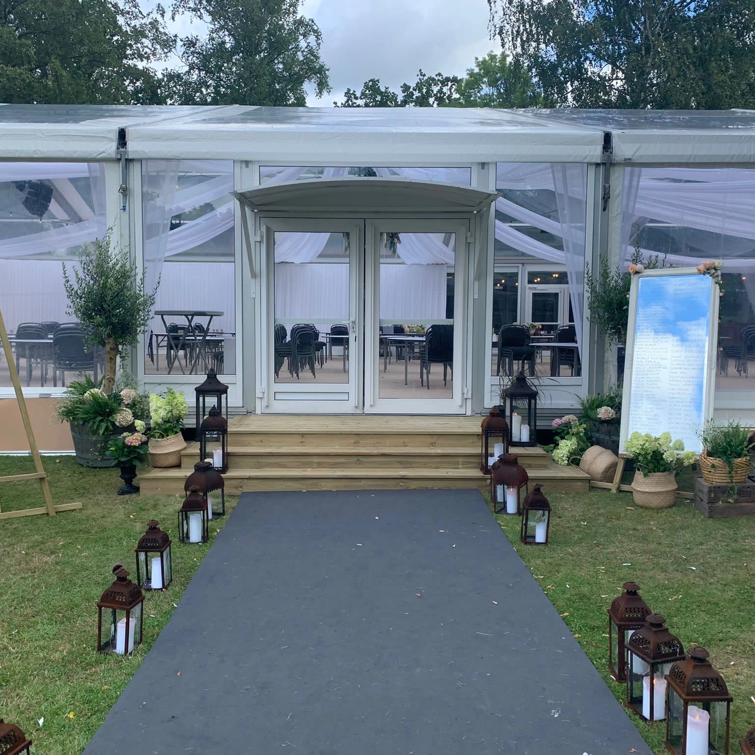 Ljuslykta rost/glas 71cm