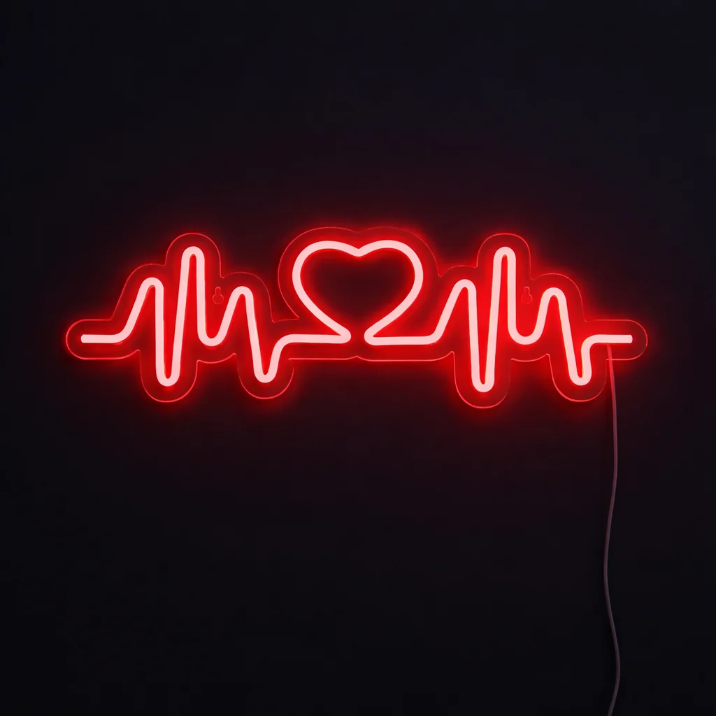 Neonskylt Heartbeat