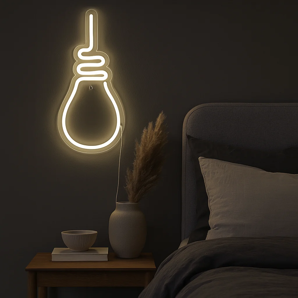 Neonskylt Glödlampa