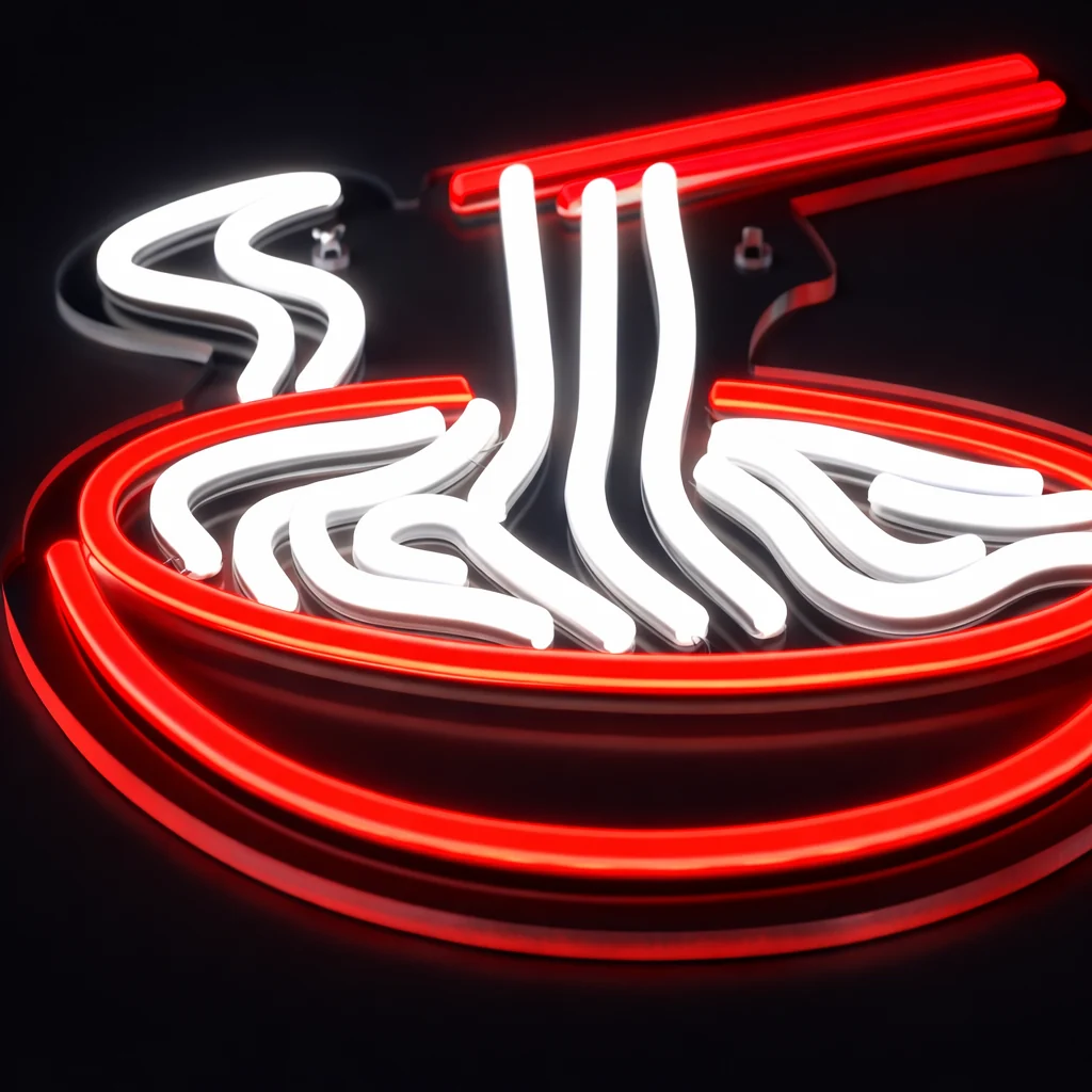 Neonskylt Noodles