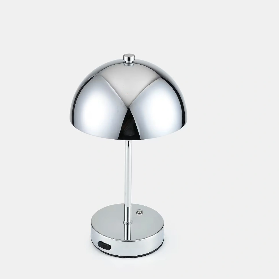 Bordslampa krom laddbar