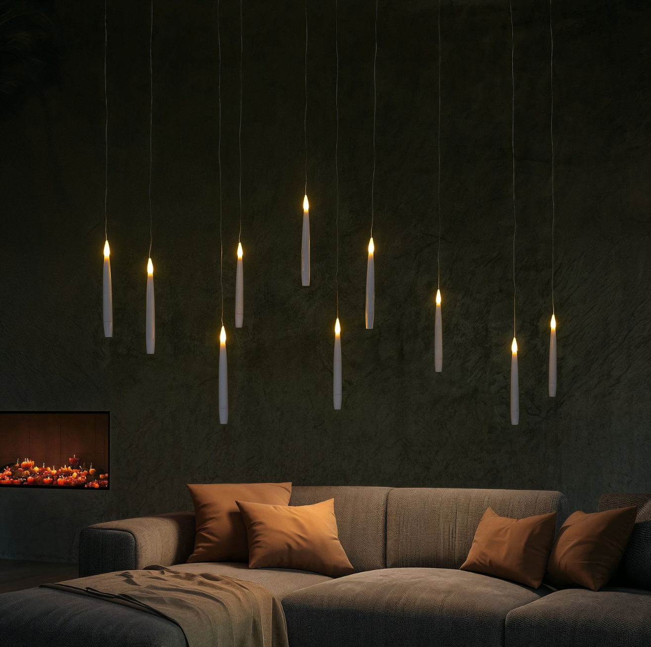 LED ljus svävande