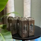 Ljuslykta orient glas/metall