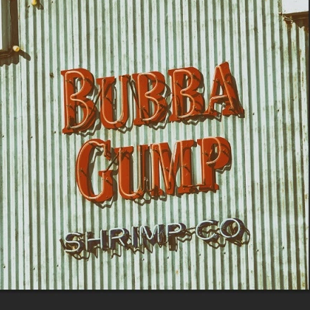 Skylt Bubba Gump