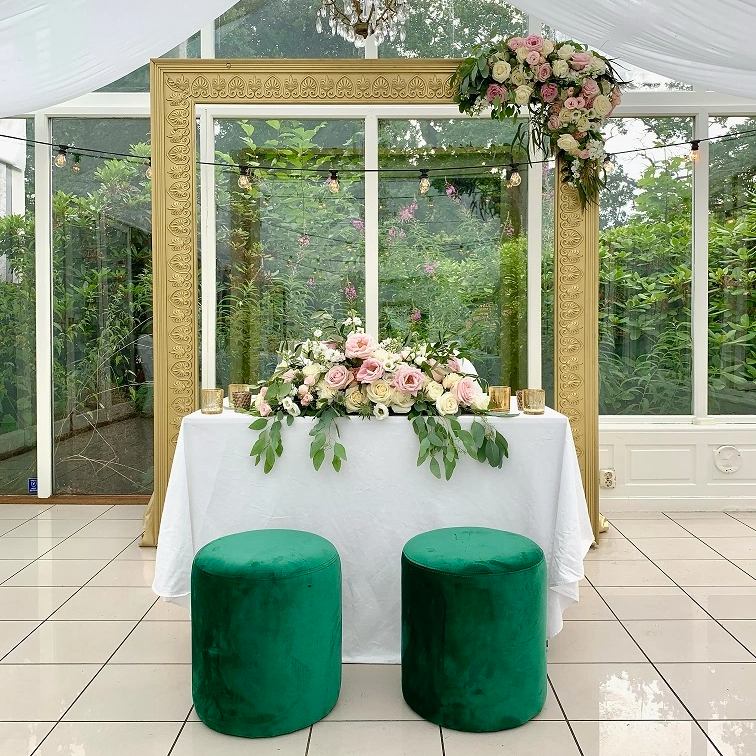 Sittpuff sammet grön