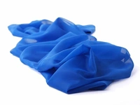 Voile tyg blått