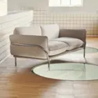 Soffa creme/krom