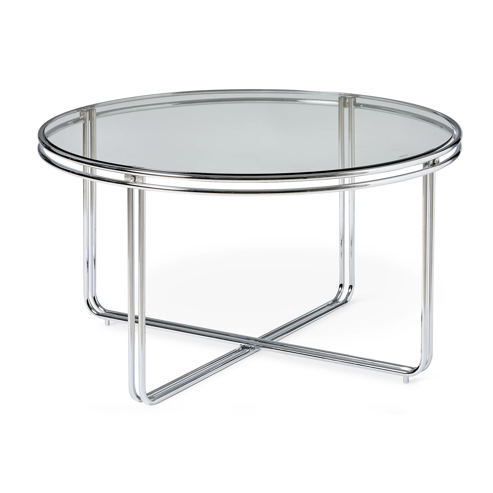 Soffbord glas krom
