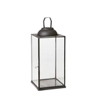 Ljuslykta metall/glas 36cm