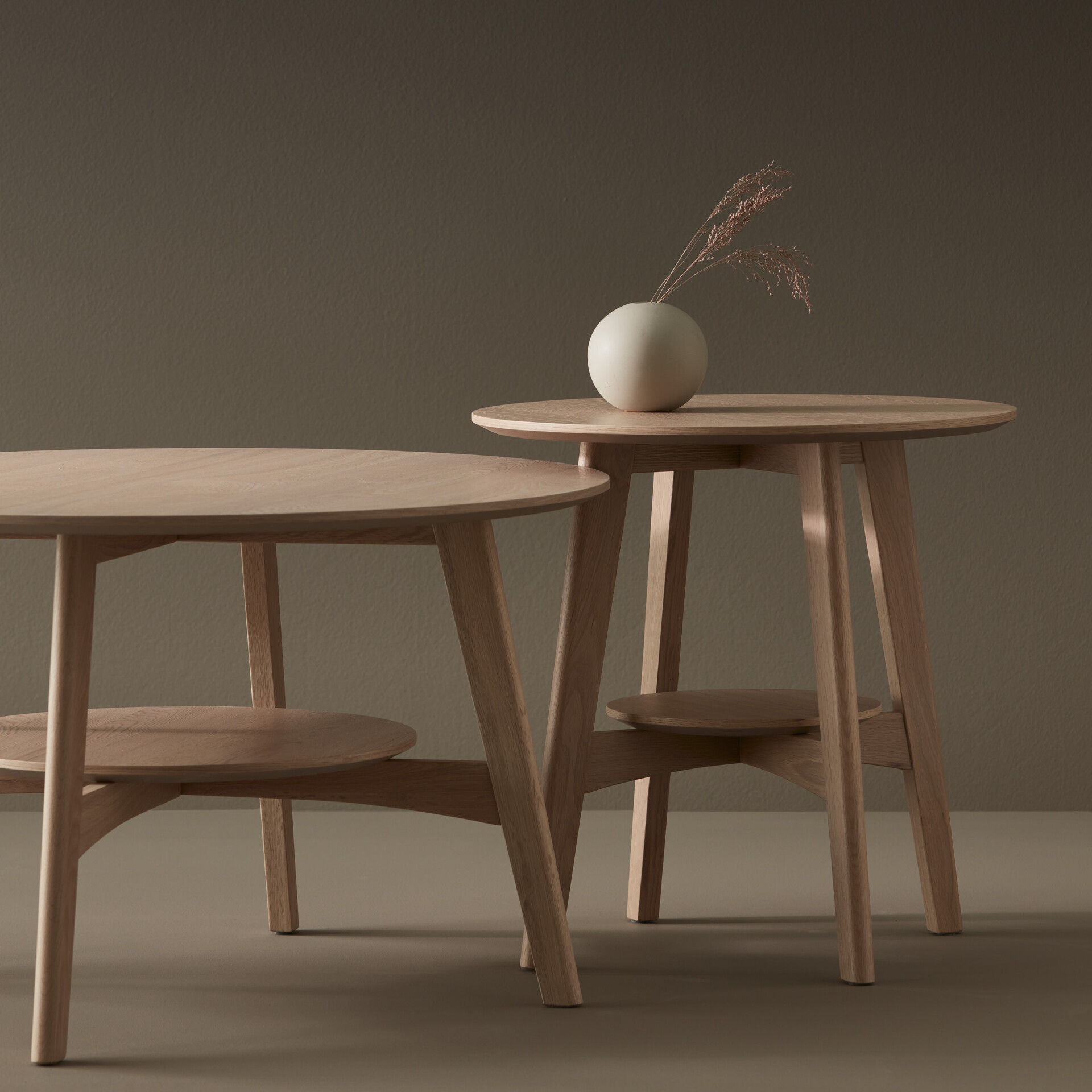 Soffbord ljus ekfaner 55cm