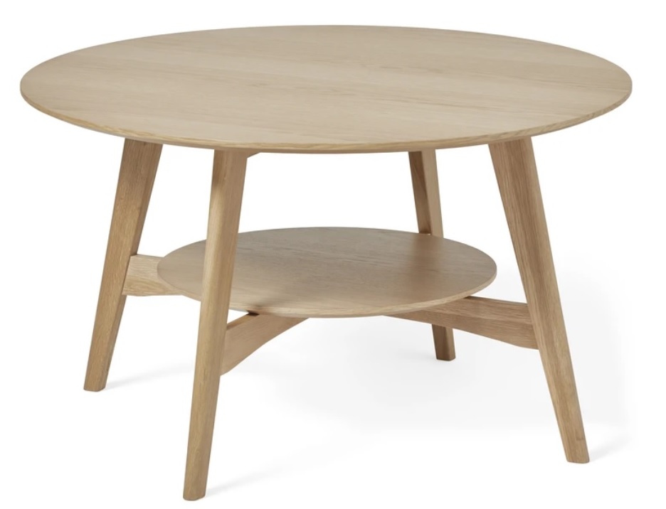 Soffbord ljus ekfaner 85cm