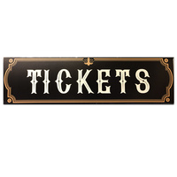 Skylt Tickets kapaskiva