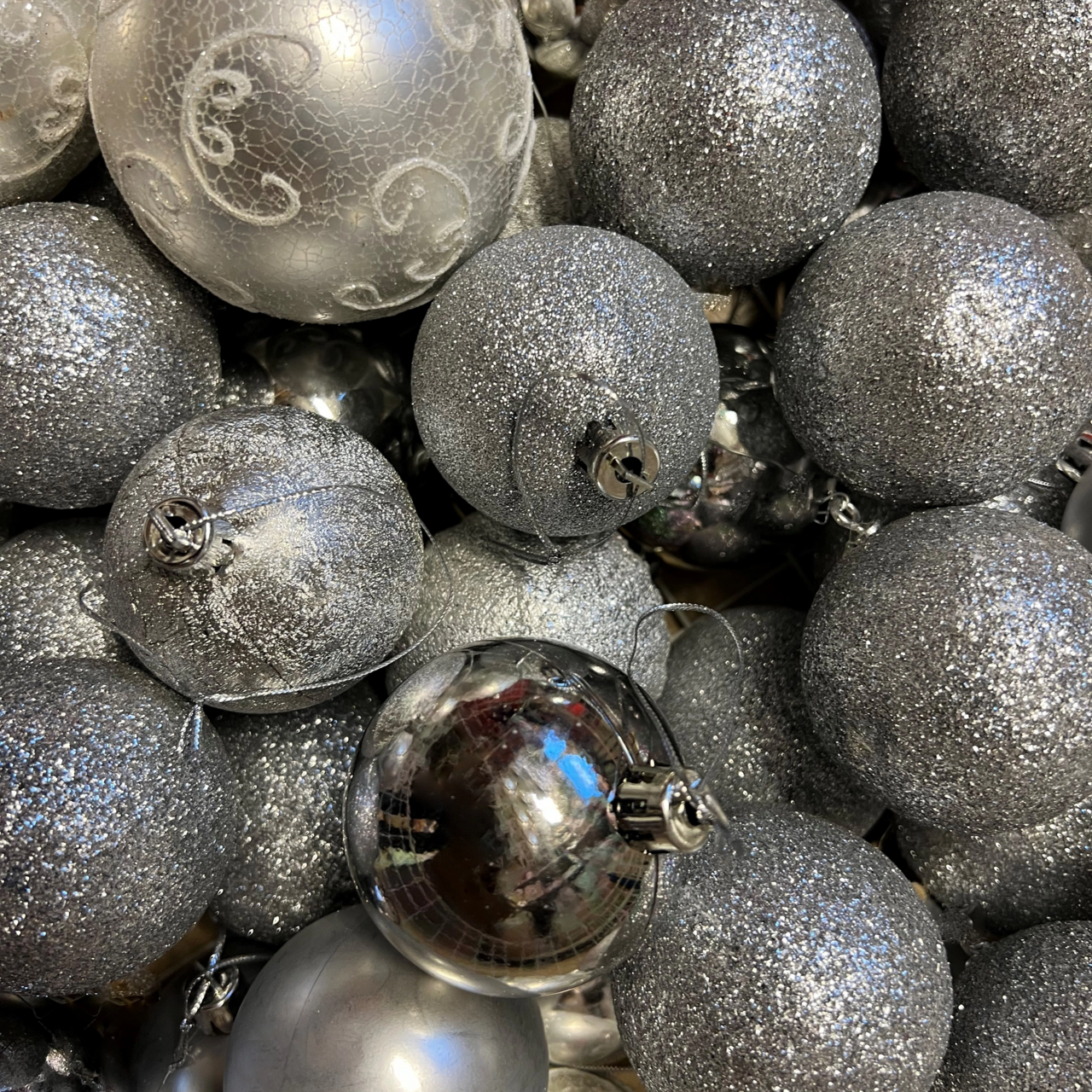 Julgranskulor Silver