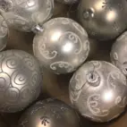 Julgranskulor Silver