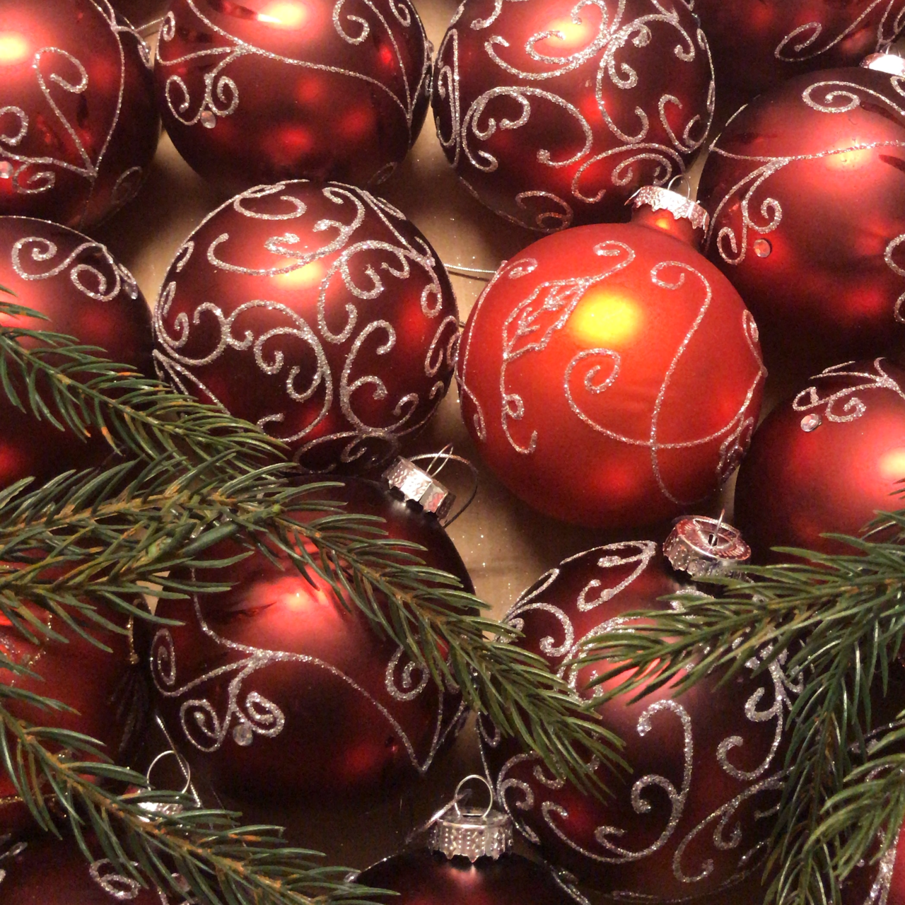 Julgranskulor Silver