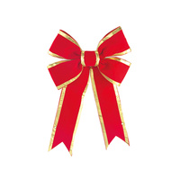 Julrosett röd/guld