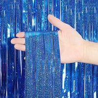 Blått holografiskt draperi