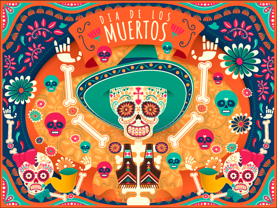 Backdrop Dia de los Muertos
