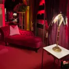 Bordslampa palm guld